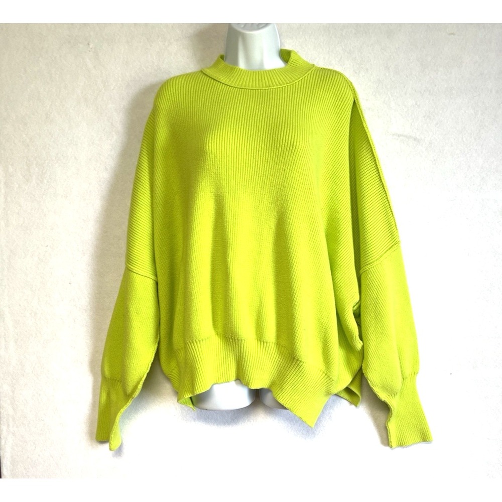 Boho Chic Free People Easy Street Tunic Small Lime Green Gorpcore Minimalist